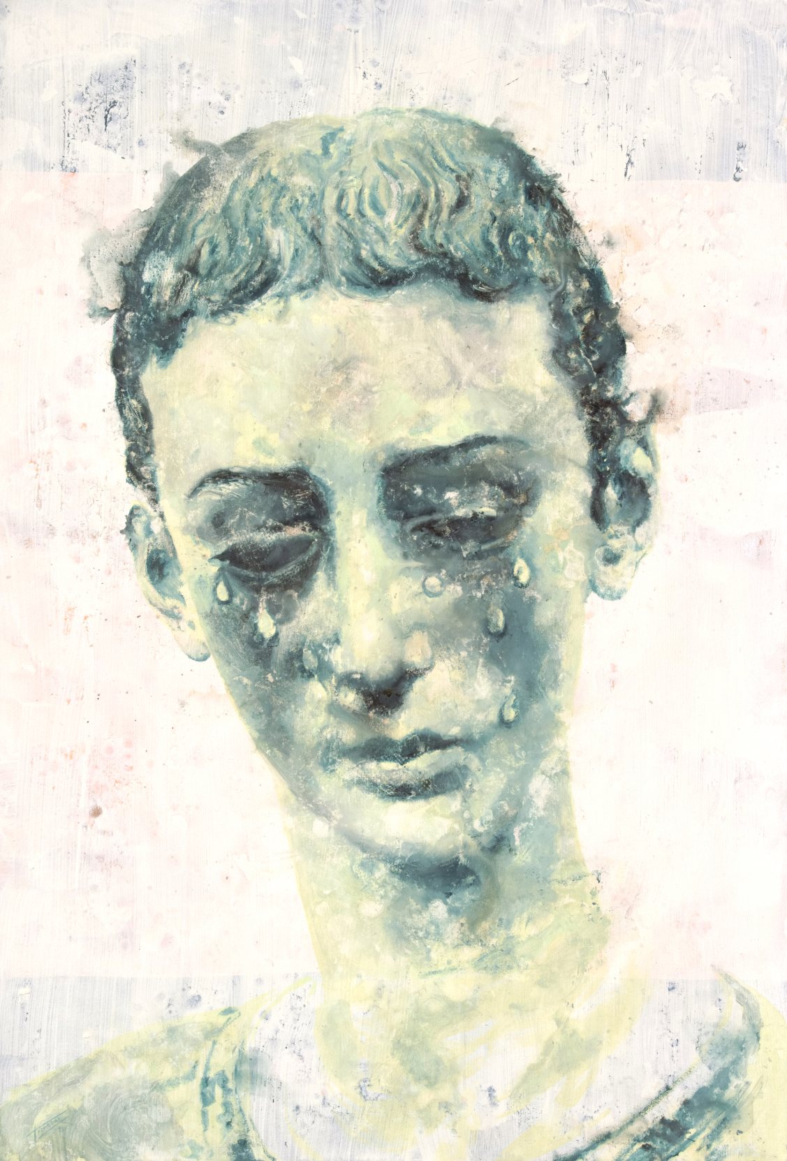Virgen de Mesa, técnica mixta sobre papel de 112 x 76 cm de Torregar